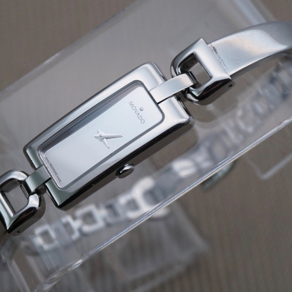 RARE AUTH SWISS MOVADO MIRROR DIAL, SS Bracelet